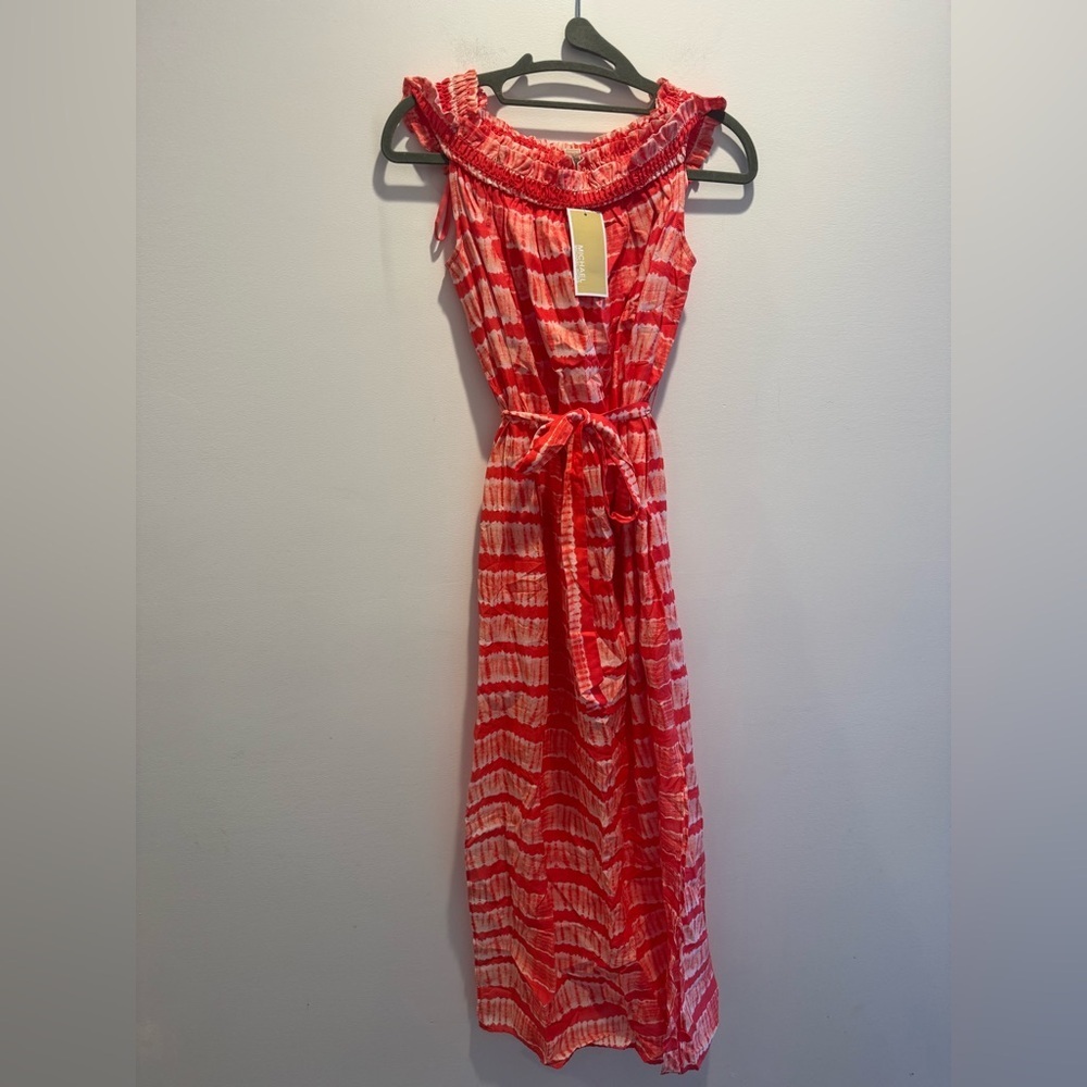 MICHAEL Michael Kors Shibori Striped Maxi Dress Medium NWT